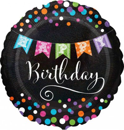 32" Happy Birthday Banner Drop-a-Line