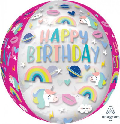 16" Orbz Happy Birthday