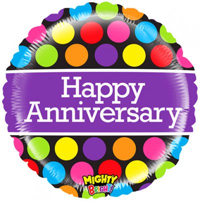21" Happy anniversary Polka Dots