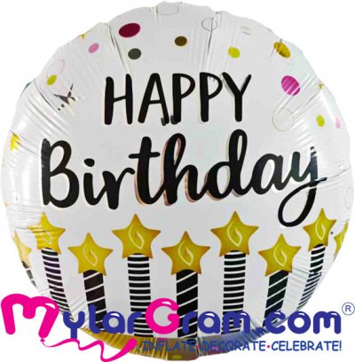 SALE 18" Happy Birthday With Candles