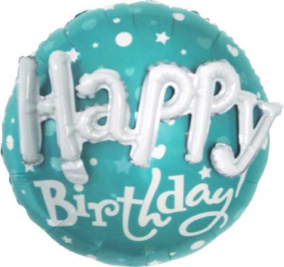 SALE 22" Happy Birthday Blue