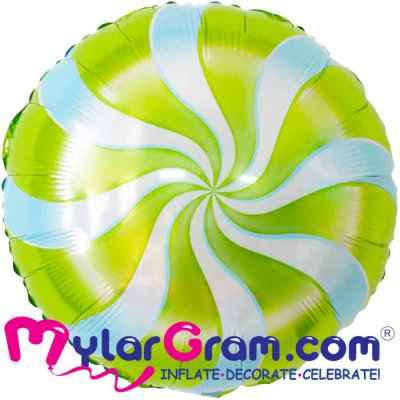 18" Candy Lime Green Round