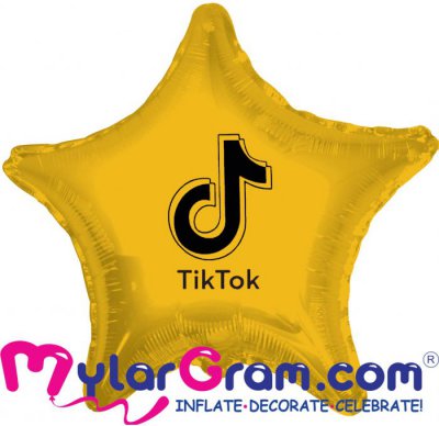18" Tik Tok Gold Star