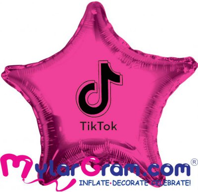 18" Tik Tok Fuchsia Star