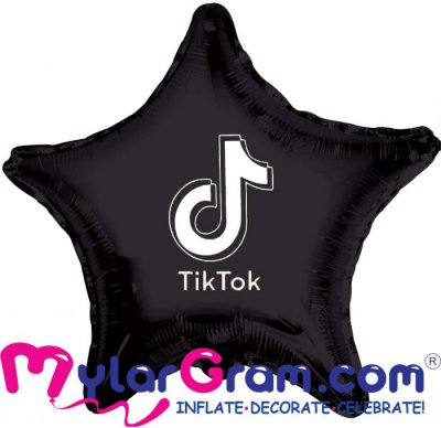 18" Tik Tok Black Star
