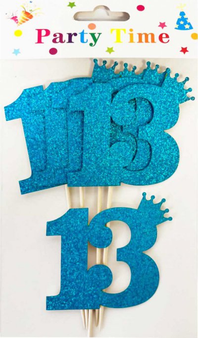 Bar Mitzvah Cake Decoration Blue 