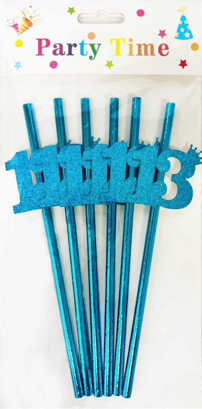 Bar Mitzvah Designed Drinking Straw 