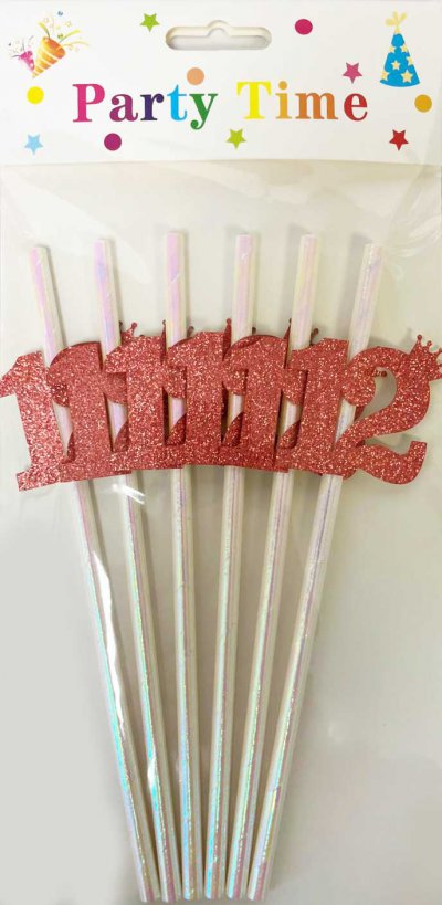 Bat Mitzvah Designed Drinking Straw 