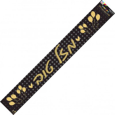 Mazel Tov Banner  Balloons Gold/Black