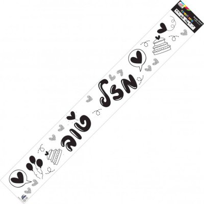 Mazel Tov Banner  Cake Black / White