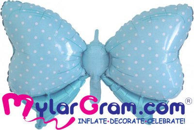 SALE 35" Light Blue Bow Shape Airfilled