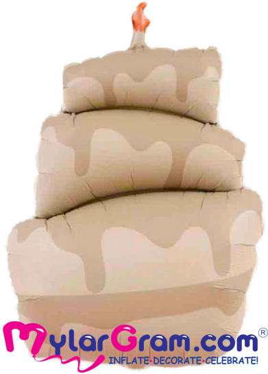 SALE 37" Birthday Cake MYLARGRAM