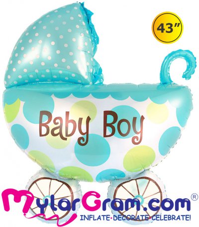  43" Baby Boy Carriage 