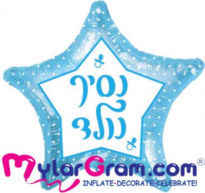 18" A Prince is Born Dotted Star