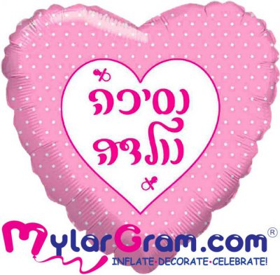 18" A Princess is Born Dotted Heart