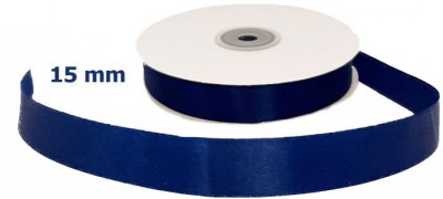 Satin Ribbon Navy Blue 15mm x 50m