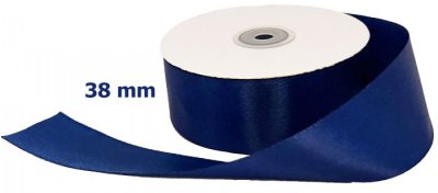 Satin Ribbon Navy Blue 38mm x 50m