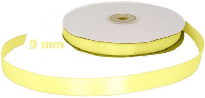 Satin Ribbon Banana Yellow 9mm x 50m