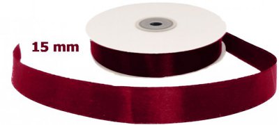 Satin Ribbon Ruby Red 15mm x 50m
