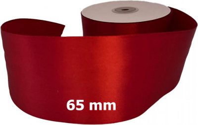 Satin Ribbon Ruby Red 65mm x 50m