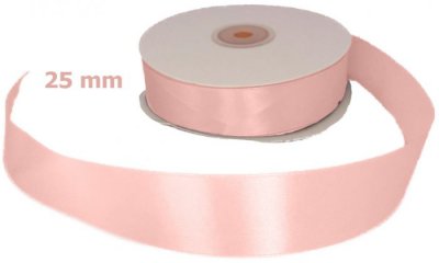Satin Ribbon Baby Pink 25mm x 50m