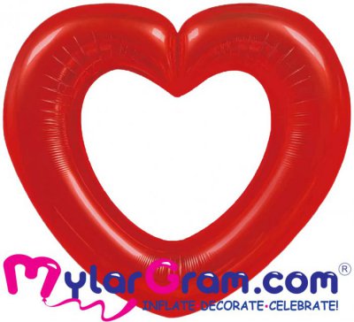 42" Red Open Heart
