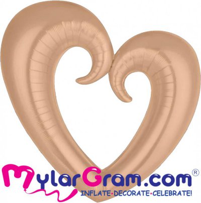 43" Golden Cream Matt Open Heart