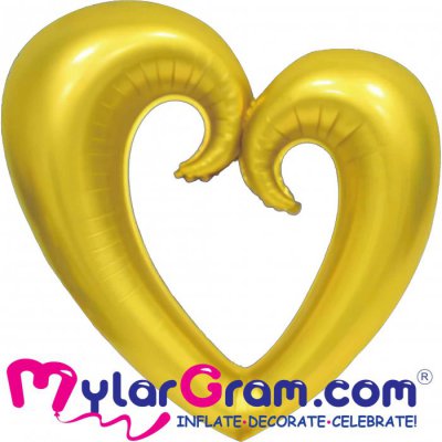43" Gold Chrome  Open Heart