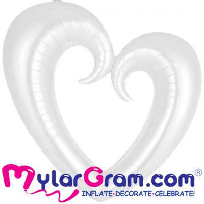43" Pearl White Open Heart