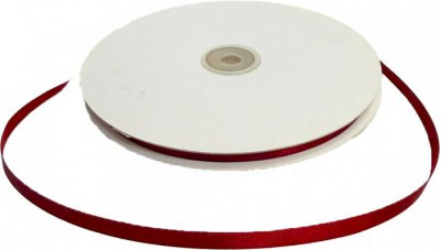 Satin Ribbon Ruby Red 6mm x 100m