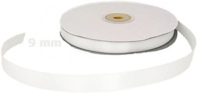 Satin Ribbon White 9mm x 50m