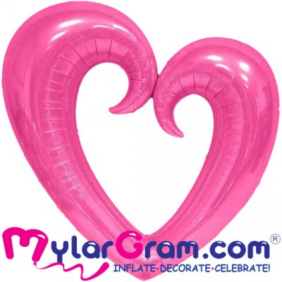43" Light Pink Open Heart