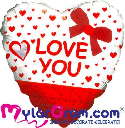 SALE 28" I Love You Ribbon Bow Hearts In Hebrew