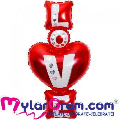 39" Love Red Air Filled