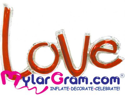 43" Love Word Red Air Filled