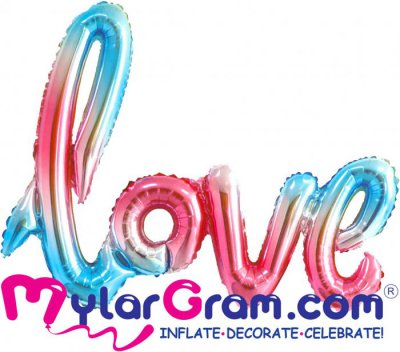 42" Love Word Rainbow