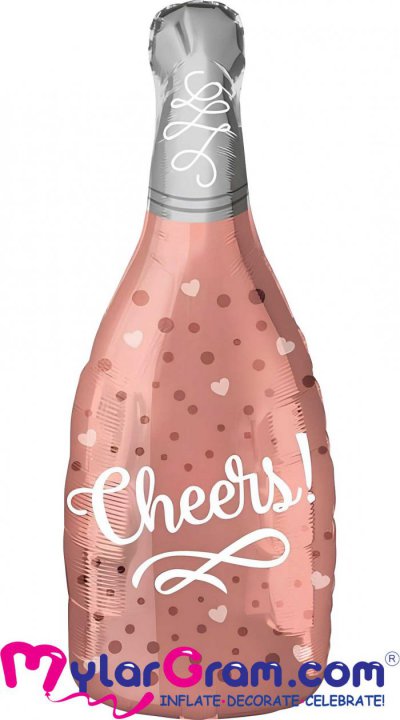 SALE 33" Pink Champagne Bottle