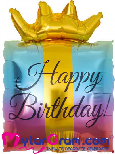 SALE 28" Happy Birthday Present Crown