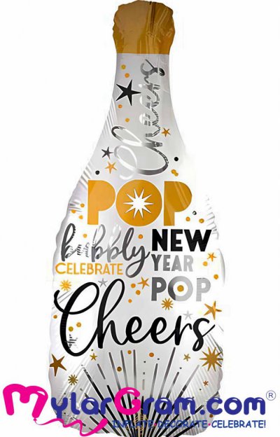 SALE 41" White Champagne Bottle