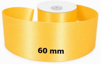 Satin Ribbon Bright Peach 60mm x 50m