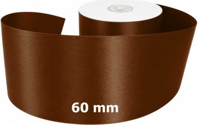 Satin Ribbon Brown 60mm x 50m