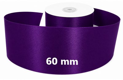 Satin Ribbon Purple 60mm x 50m