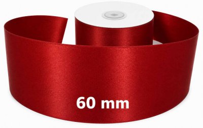Satin Ribbon Ruby Red 60mm x 50m