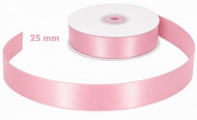Satin Ribbon Baby Pink 25mm x 50m