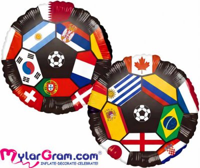 SALE 18" Football World Cup Flags