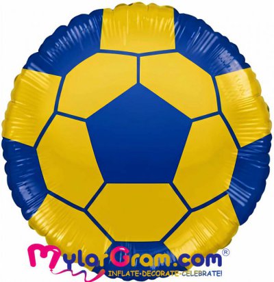  18" Football Yellow/Blue