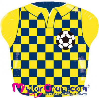 26" Football T-Shirt Yellow/Blue