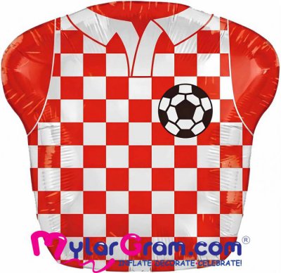  26" Football T-Shirt Red/White