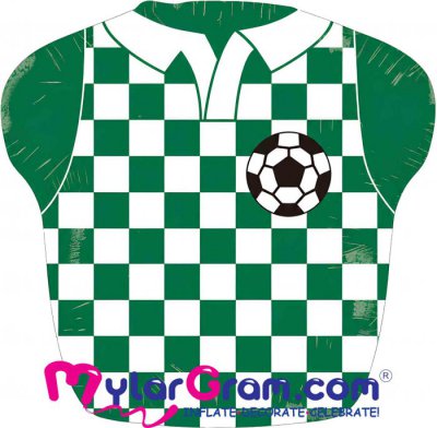 26" Football T-Shirt Green/White