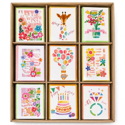  Mini Greeting Cards Tray 180 pc 